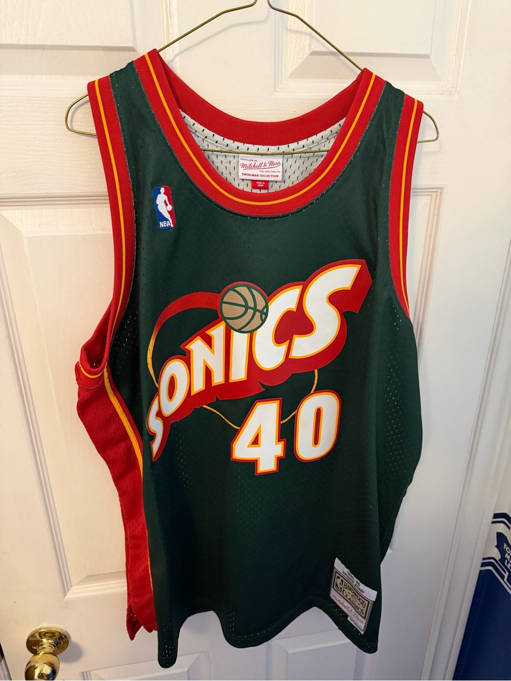 Mitchell & Ness Sean Kemp Seattle SuperSonics Green Red 40 Jersey